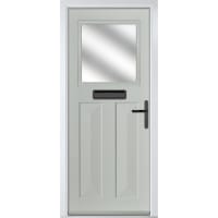 Eaton Agate Grey Stipolytte Glass 890 x 2090mm Left Hand