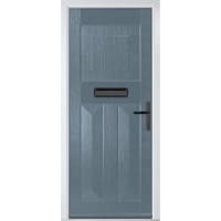 Eaton Solid Slate Grey None Glass 890 x 2090mm Left Hand