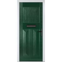 Eaton Solid Green None Glass 890 x 2090mm Left Hand