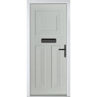 Eaton Solid Agate Grey None Glass 890 x 2090mm Left Hand