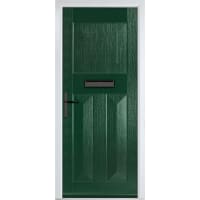 Eaton Solid Green None Glass 890 x 2090mm Right Hand