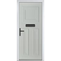 Eaton Solid Agate Grey None Glass 890 x 2090mm Right Hand