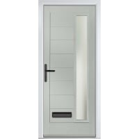 Monza Right Agate Grey Clear Glass 890 x 2090mm Right Hand