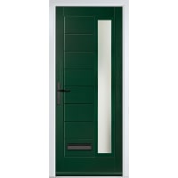 Monza Right Green Stipolytte Glass 890 x 2090mm Right Hand