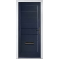 Monza Solid Blue No Glass 890 x 2090mm Left Hand