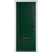 Monza Solid Green No Glass 890 x 2090mm Left Hand
