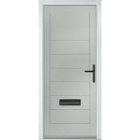 Monza Solid Agate Grey No Glass 890 x 2090mm Left Hand