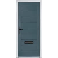 Monza Solid Slate Grey No Glass 890 x 2090mm Right Hand
