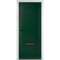 Monza Solid Green No Glass 890 x 2090mm Right Hand