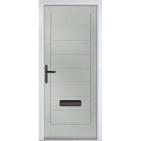 Monza Solid Agate Grey No Glass 890 x 2090mm Right Hand