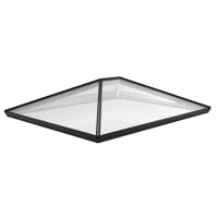 Infinity Roof Lantern Bespoke 5.00-5.49 Black RAL 9005 Outside/White RAL 9010 Inside - Blue Glass