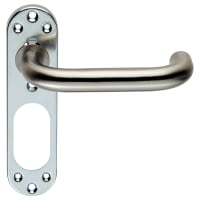 Eurospec Steelworx Safety Lever on Inner Backplate Satin Stainless Steel