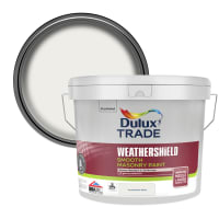 Dulux Trade Weathershield Smooth Masonry Paint 10L Brilliant White
