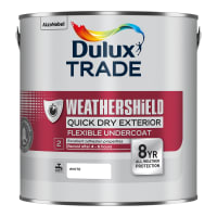 Dulux Trade Weathersheild Quick Dry Exterior Flexible Undercoat 2.5L White