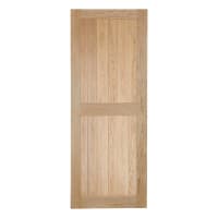 Heritage V Grooved Internal Frame Ledge Solid Oak Door Custom Size