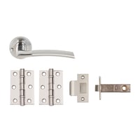 Plus Privacy Door Pack Polished Stainless Steel/Satin Chrome Dual Finish