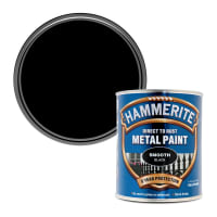 Hammerite Direct to Rust Metal Smooth Finish Paint 750ml Black