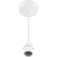 BG 3" Pendant Set Light Fitting for B22 Bayonet Bulbs 6" Drop White