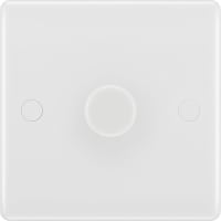 BG 800 Series Single Wall Dimmer Switch White Moulded Round Edge