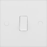 BG 900 Series 20A Single Wall Light Switch White Moulded Square Edge