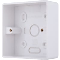 BG PVC Rounded Single Surface Box White 32mm