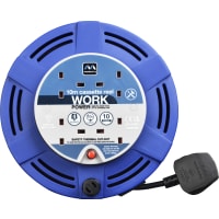 Masterplug Four Socket 10A Medium Cassette Reel with 10m Cable
