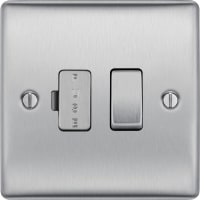 BG Nexus Metal 13A Switched Fused Connection Unit Brushed Steel