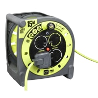 Masterplug Four Socket 13A Medium Case Reel with 15m Cable