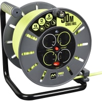 Masterplug Four Socket 13A Large Open Reel with 50m Cable