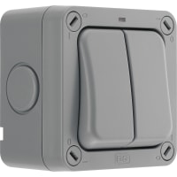 BG Nexus Storm 20A Weatherproof Outdoor Double Switch 2-Way IP66