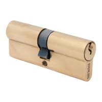 Sterling 40/40 5-Pin Double Euro Cylinder Lock 80mm L Brass