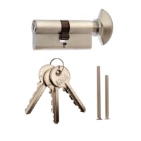 ERA 45/45 6 Pin Euro Profile Thumbturn Door Cylinder Satin