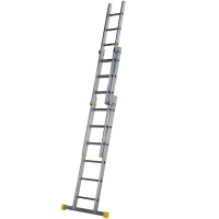 Werner Square Rung Triple Extension Ladder 4.77 x 1m Aluminium