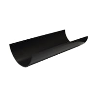 FloPlast RG2B 112mm Half Round Rainwater Gutter Black 2m