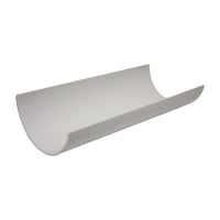FloPlast RG4W 112mm Half Round Rainwater Gutter White 4m