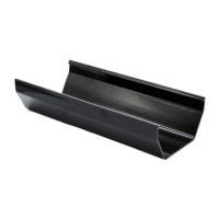 FloPlast RGS4B 114mm Square Rainwater Gutter Black