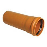 FloPlast D146 Single Socketed Underground Pipe 110mm x 6m