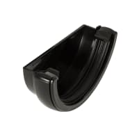 FloPlast RE1B 112mm Half Round Rainwater External Stopend Black