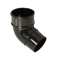 FloPlast RB2B 112½° 68mm Round Rainwater Offset Bend Black