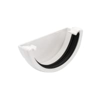FloPlast RE1W 112mm Half Round Rainwater External Stopend White