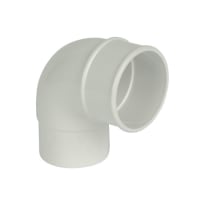 FloPlast RB1W 92½ 68mm Round Rainwater Offset Bend White