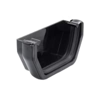 FloPlast RES1B 114mm Square Rainwater External Stopend Black