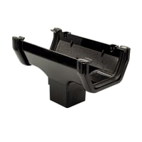 FloPlast ROS1B 114mm Square Rainwater Running Outlet Black