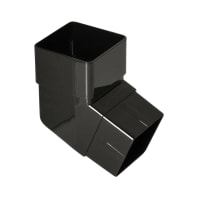 FloPlast RBS2B 112½° 65mm Square Rainwater Offset Bend Black