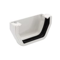 FloPlast RES1W 114mm Square Rainwater External Stopend White