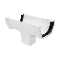 FloPlast ROS1W 114mm Square Rainwater Running Outlet White