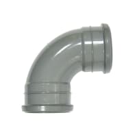 FloPlast SP561G 87½° 110mm Soil Double Socket Bend Grey