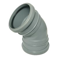 FloPlast SP563G 135° 110mm Soil Double Socket Bend Grey