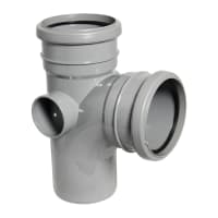 FloPlast SP190G 87½° 110mm Soil Single Socket Branch Grey