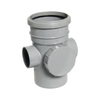 FloPlast SP274G 110mm Soil Single Socket Access Pipe Grey